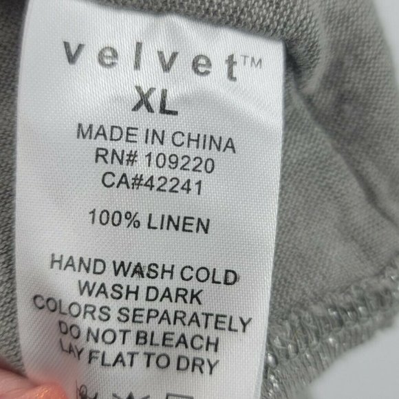 Hero & Leander Linen Open Front Cardigan Gray XL - Picture 7 of 7